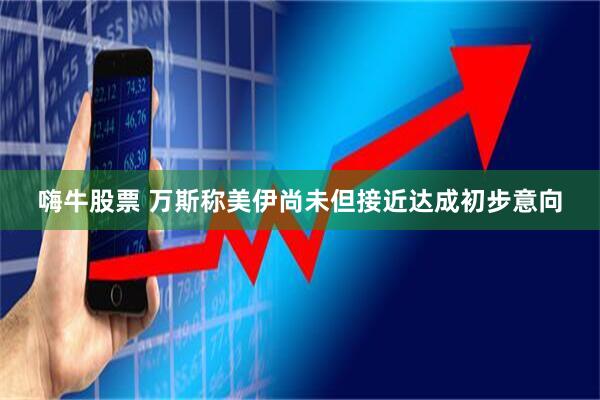 嗨牛股票 万斯称美伊尚未但接近达成初步意向