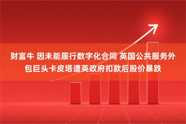 财富牛 因未能履行数字化合同 英国公共服务外包巨头卡皮塔遭英政府扣款后股价暴跌